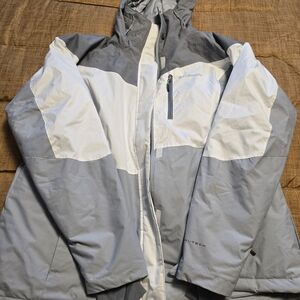 Columbia Womenn's Gray and White Jacket